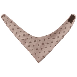 La Fraise Rouge 4251005603024 Halstuch Klett Jean, Dreieckstuch, beige mit braunen Sternen