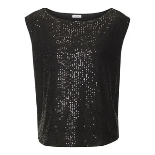 LASCANA LASCANA, Paillettenshirt mit breiten Trägern, Partytop, festlich
