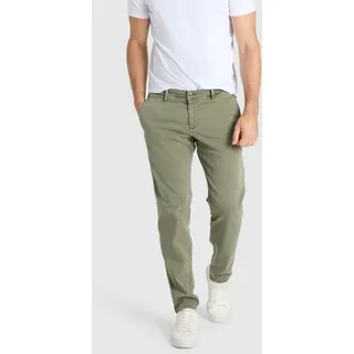 Chinohose MAC "Driver", Herren, Gr. 34, Länge 32, grün (leaf grün), Web, Obermaterial: 89% Baumwolle, 8% Polyester, 3% Elasthan, figurumspielend knöchellang, Hosen Chinohose, mit Stretch