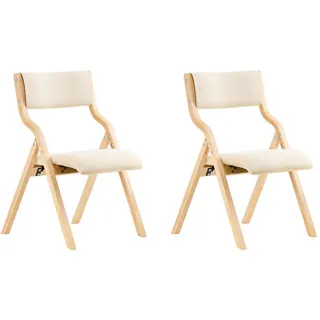 SoBuy Klappstuhl Holz lackiert weiß 2er Set