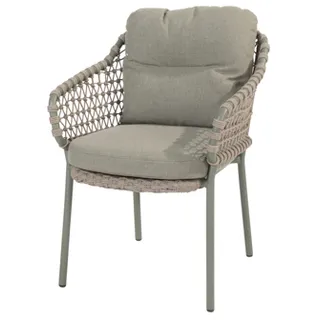 4Seasons Jura Stapelstuhl Edelstahl Olive inkl. 2 Kissen