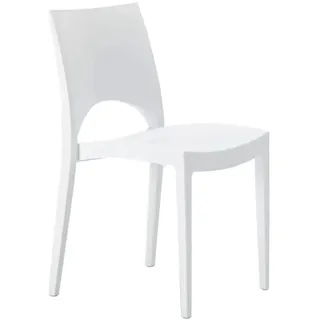 Stapelstuhl Aus Polypropylen Farbig Grand Soleil Paris Garten Outdoor - Weiß - Weiß