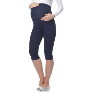 Be Mammy 3/4 Umstandsleggings aus Viskose BE-03 (Marine, M)