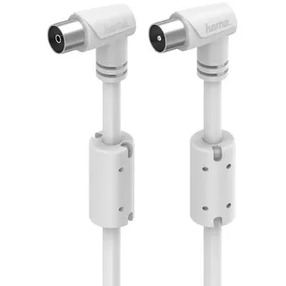 Hama Antennenkabel Koax-Stecker - Koax-Kupplung 1,5 m Weiß