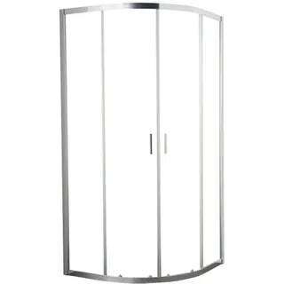 WELLTIME New Summer Runddusche mit Schiebetür 90 x 190 cm silber Milchglas