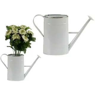 Ibergarden Dekorative Gießkanne, Metall, Weiß, silberfarben, 10,5 x 22,5 x 38 cm, 12 Stück