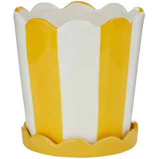 Butlers Blumentopf Sundae Ø16cm , Gelb , Keramik , 17 cm , Dekoration, Blumen & Blumentöpfe, Übertöpfe