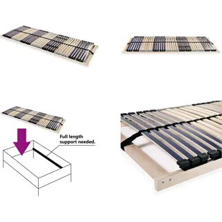 vidaXL Lattenrost mit 42 Latten 7 Zonen 80 x 200 cm - Bettkasten - Bettkästen - Lattenrost - Lattenroste - Braun
