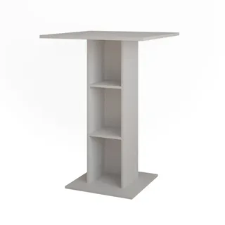 Vicco Bartisch Repose Weiß 75 x 75 cm , Holzwerkstoff , Rechteckig , 75x106x75 cm , Esszimmer, Barmöbel, Bartische