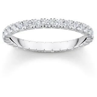 Thomas Sabo Ring in zartem Design mit weißen Steinen Recyceltes 925 Sterling Silber Zirkonia TR2467-051-14