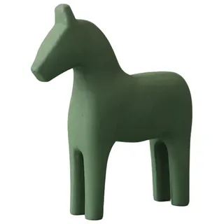 Sewroro Holzpferd Figur Dekofigur Dalapferd Holz Statue Unvollendetes Pferdchen Skulptur Horse Ornamente Deko Objekt Tierfiguren Wohnzimmer Tischdeko