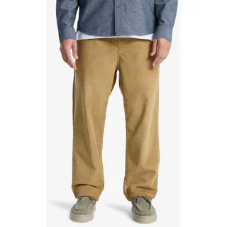Cordhose QUIKSILVER "CORD PANT", Herren, Gr. L, N-Gr, beige (elmw), Obermaterial: 100% Baumwolle, Hosen Cordhose, mit charakteristischer Struktur, aus Baumwolle