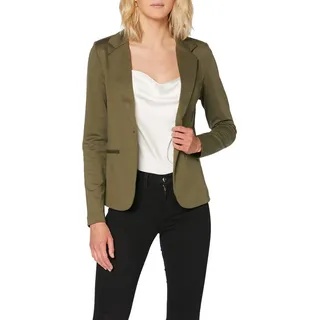 ICHI IHKATE Damen Blazer Jackenblazer Anzugsjacke mit 1-Knopf-Form Stretch Reverskragen Paspeltaschen Slim fit - Grün