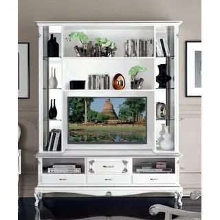 Wohnzimmer Wandregal TV Schrank Wandschränke Regal Holz Wohnzimmer Möbel Neu - Weiß