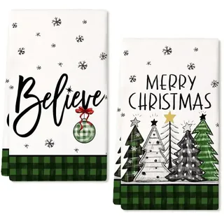 Weihnachtsdeko Innen 2er Geschirrtücher Geschirrhandtücher Geschirrtuch Weihnachten Deko Christmas Decorations Tischdeko Weihnacht Weinachtsdekorationen Küchentücher Küche Weihnachts Küchen Zubehör