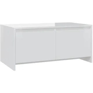 vidaXL Couchtisch Hochglanz-Weiß 90x50x41,5 cm Holzwerkstoff - Weiß
