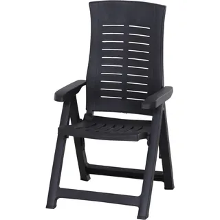 Progarden Klappsessel 59 cm x 67 cm x 106 cm Silber-Anthrazit