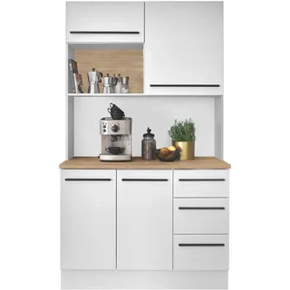 Mid.you Buffet , Weiß , Kunststoff , 2 Fächer , 3 Schublade(n) Schubladen , 120x211x60 cm , Beimöbel erhältlich , Küchen, Küchenmöbel, Buffetschränke