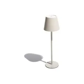 Muitomas, Tischlampe mit Touch-Steuerung und einstellbarer Lichtintensität, Nachttischlampe oder Schreibtisch, Aufladen USB-C-Kabel, Akku 1800 mAh, Farbe Weiß