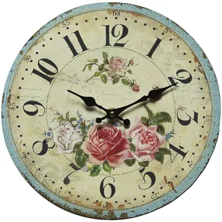 Ambiente Haus Rosen Wanduhr 28 cm 28cm bunt