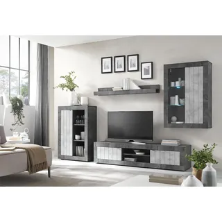 Home Affaire Wohnwand »Urbino« Set, 4 Stk. tlg., grau