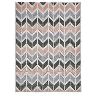 Think Rugs, Matrix MT24 grau/rosa – 120 x 170 cm