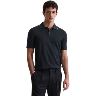 Marc OPolo Poloshirt "DFB Travel Collection" aus Strick, aus reiner Bio-Baumwolle, regular fit, deep night blau