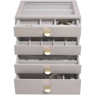 Stackers Taupe Classic Jewellery Box - Set of 4 (with Drawers)