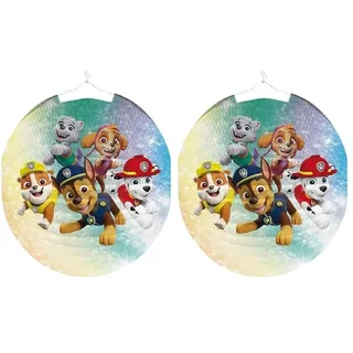 amscan 9914500 – Papierlaterne Paw Patrol, Dekoration für Kindergeburtstag, 25 cm (Packung mit 2)