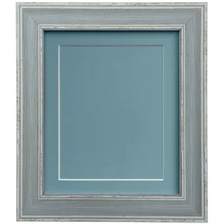 FRAMES BY POST scandi Bilderrahmen mit blauem Passepartout und Rückwand, 76,2 x 50,8 cm, für Bildgröße A2, Blau