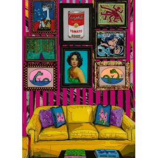 HEYE Puzzle 1000 Teile für Erwachsene „Room with Warhol“, Pop-Art-Motiv: Hochwertiges Puzzle für Erwachsene von Norman O'Flynn, Designmotiv mit Warhol-Anspielungen, 50x 70 cm. Perfekt für Kunst-Fans