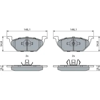 Bosch Bremsbelagsatz BOSCH 0 986 494 925, Vorne