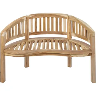 Sam Gartenbank Bananenbank Teak 120 cm 2 Sitzer Bananenbank BANANA