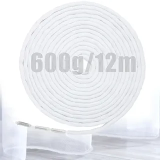 SWTYExt 600g Bleiband für Gardinen Schwer 50g/M Gardinenbeschwerer ca. 12m Länge Bleiband für Vorhang Beschwerungsband Unten für Outdoorvorhänge, Moskitonetz, Faltenaufhängung, Gardinenzubehör