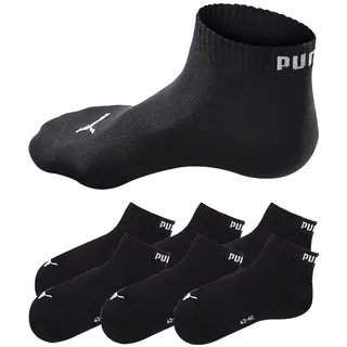 Puma Quarter Socken 6-Pack schwarz, 6.0 - 35-38,