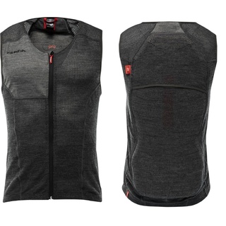 Alpina PROLAN MEN VEST - Flexibler, Atmungsaktiver & Individuell Einstellbarer Rückenprotektor aus Schafswolle Für Herren, dark grey, S