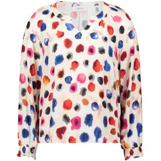Klassische Bluse CARTOON "Casual-Bluse mit Raffung", Damen, Gr. 46, rot (nature, rot), Obermaterial: 100% Viskose CV., Blusen Klassische Bluse