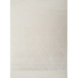 Livabliss Kurzflorteppich Hannah 160/213 cm Elfenbein , Weiß , Textil , Grafikmuster , Rechteckig , 160x213 cm , Oeko-Tex® Standard 100 , in verschiedenen Größen erhältlich , Teppiche und Böden, Teppiche