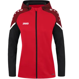 Jako Damen Kapuzenjacke Performance Rot/Schwarz, 34