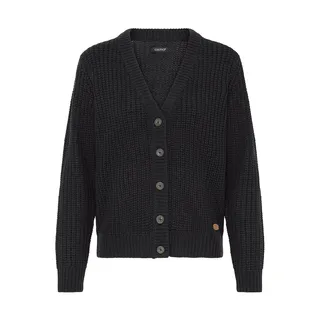 Strickjacke OXMO "Strickjacke OXEdna", Damen, Gr. XL, schwarz, Obermaterial: 100% Polyacryl PAN., Strickjacken Strickjacke