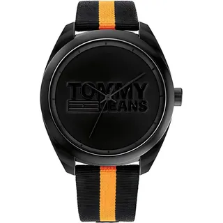 Tommy Hilfiger Analoguhren für Erwachsene - Schwarz/Orange