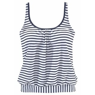 VENICE BEACH Oversize-Tankini-Top Damen weiß-marine-gestreift Gr.36