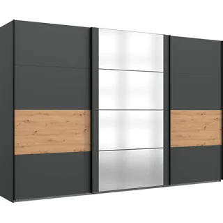 WIMEX Schwebetürenschrank Barmbek 360 x 236 x 64 cm Braun/Schwarz