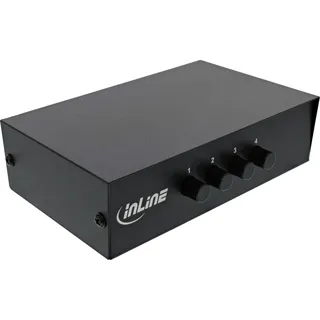 InLine AV Umschalter manuell 4-port, 3x Cinch IN/Out
