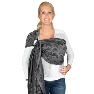 Hoppediz Ring-Sling Babytragetuch ab Geburt, Amsterdam Black