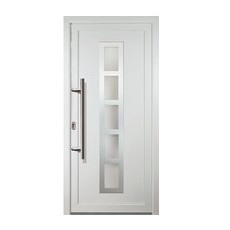 Meeth Aluminium-Haustür »Signum Alu«, satiniertes Glas, weiß, nach Innen öffnend, ohne Türgriff - weiss