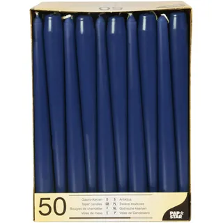 Papstar Leuchterkerzen 25 cm dunkelblau 50 St.
