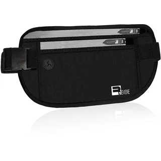 Reise Geldgürtel mit RFID-Blockierung für Damen und Herren Schwarz