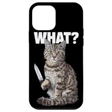 Hülle für iPhone 12 mini Katze Messer Design Witzige Tier Katzen