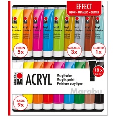 Bild Acrylfarben Set Effect, 18 x 36 ml